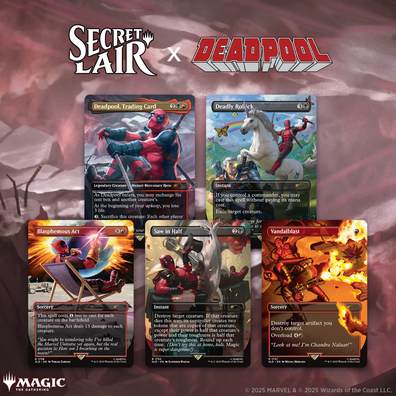 MTG Secret Lair x Marvel’s Deadpool Foil Magic the Gathering Secret Lair x Marvel's Deadpool (Foil