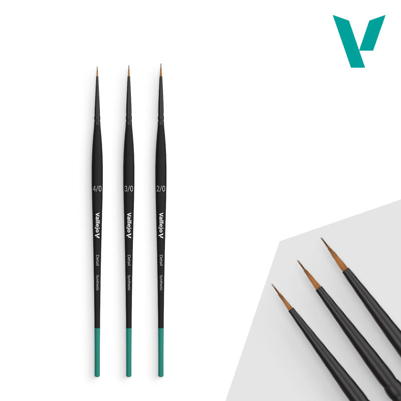 Vallejo Detail Series - Definition Brush Set (Sizes 4/0-3/0-2/0)
