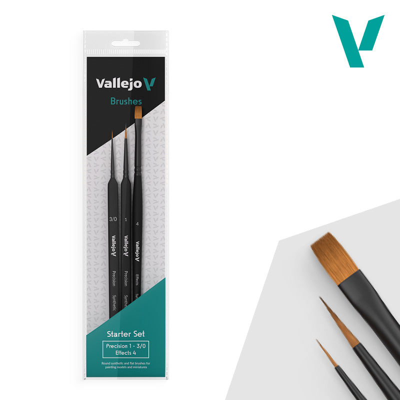 Vallejo Brushes - Starter Set (Sizes 1-3/0-4)