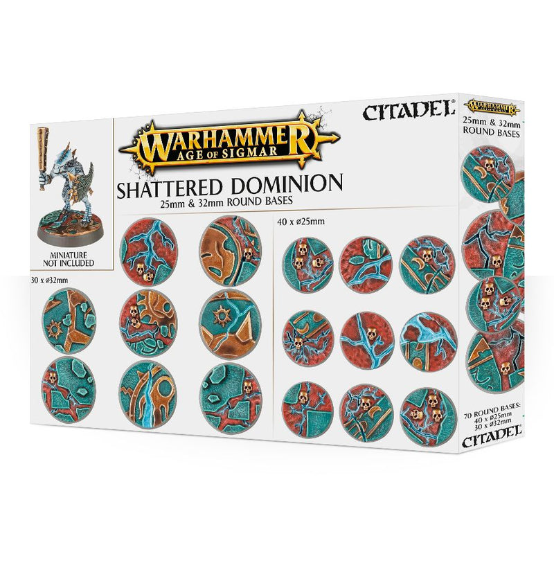Warhammer Age of Sigmar Shattered Dominion 25mm & 32 Round Bases