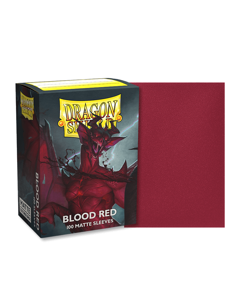 Dragon Shield Matte Standard Size Sleeves Blood Red (100pcs)