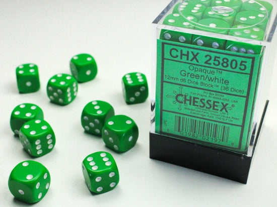 Chessex 12mm d6 Dice Blocks (36 dice)