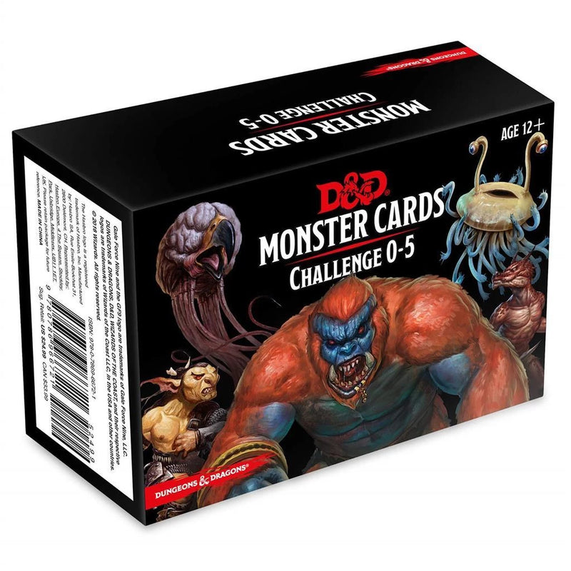 D&D Monster Card Deck Levels 0-5 (195)