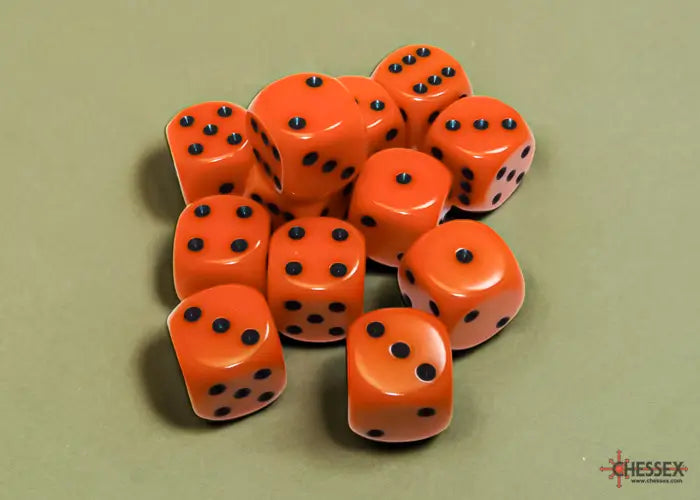 Chessex: 16mm d6 with pips Dice Blocks - 12 dice