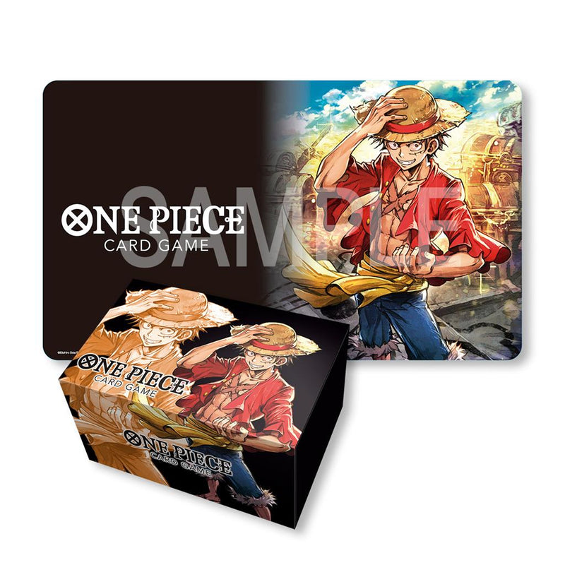 One Piece Card Game Playmat and Card Case Set Monkey D. Luffy
