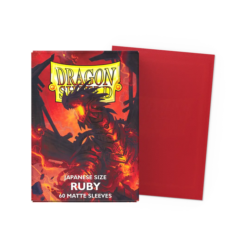 Dragon Shield: Japanese Size Matte Sleeves - Ruby (60pcs)