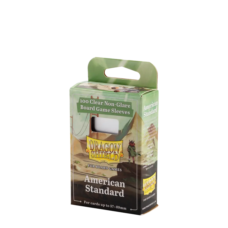 Dragon Shield: American Standard Board Game Sleeves - Clear Non Glare