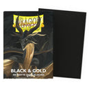 Dragon Shield: Standard Size Matte Dual Sleeves - Black & Gold (100pcs)