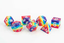 FanRoll: Sharp Edge Silicone Dice Set - Rainbow (7pcs)