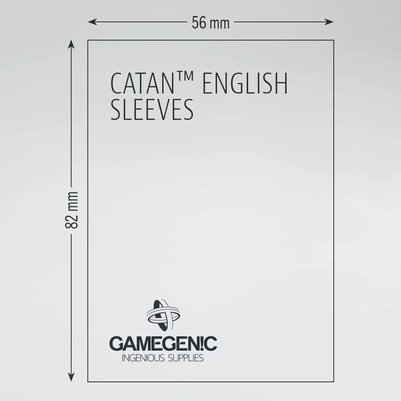 Gamegenic: Matte Catan Sized Sleeves - Clear (50 pcs)