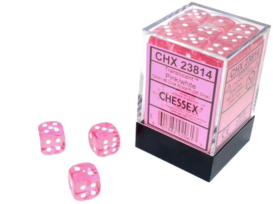 Chessex 12 mm d6 blokovi kockica (36 kockica)