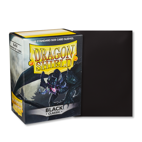 Dragon Shield Classic White Card Sleeves – 100 Count Standard Size, Clear Front, Glossy Finish