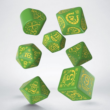 Q Workshop: St. Patrick Modern Dice Set - Lucky Charm (7 pcs)