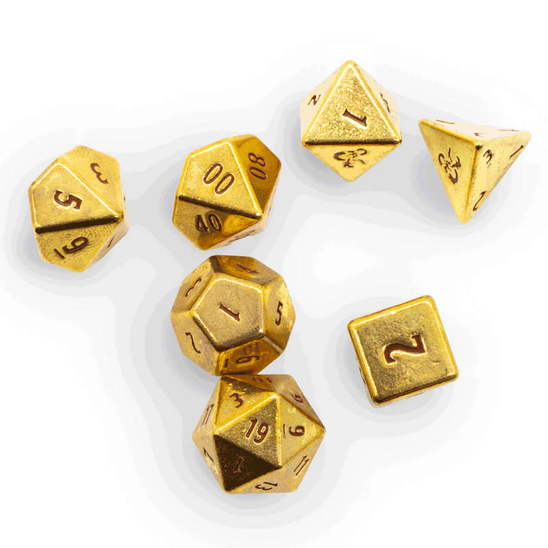 Ultra PRO x D&D: 50th Anniversary Heavy Metal RPG Dice Set (7pcs)