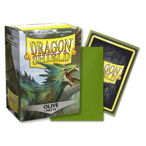 Dragon Shield: Standard Size Matte Sleeves - Olive (100pcs)