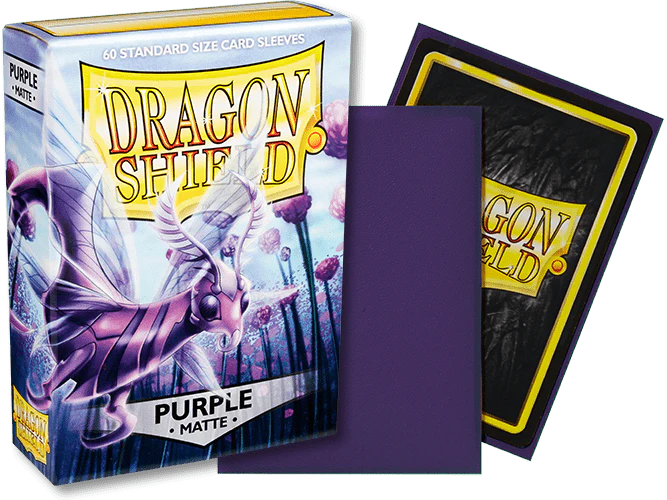 Dragon Shield: Standard Size Matte Sleeves - Purple (60pcs)