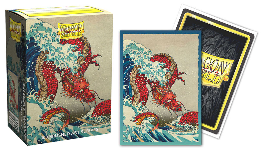 Dragon Shield Brushed Art Standard Size Sleeves - The Great Wave of Ka
