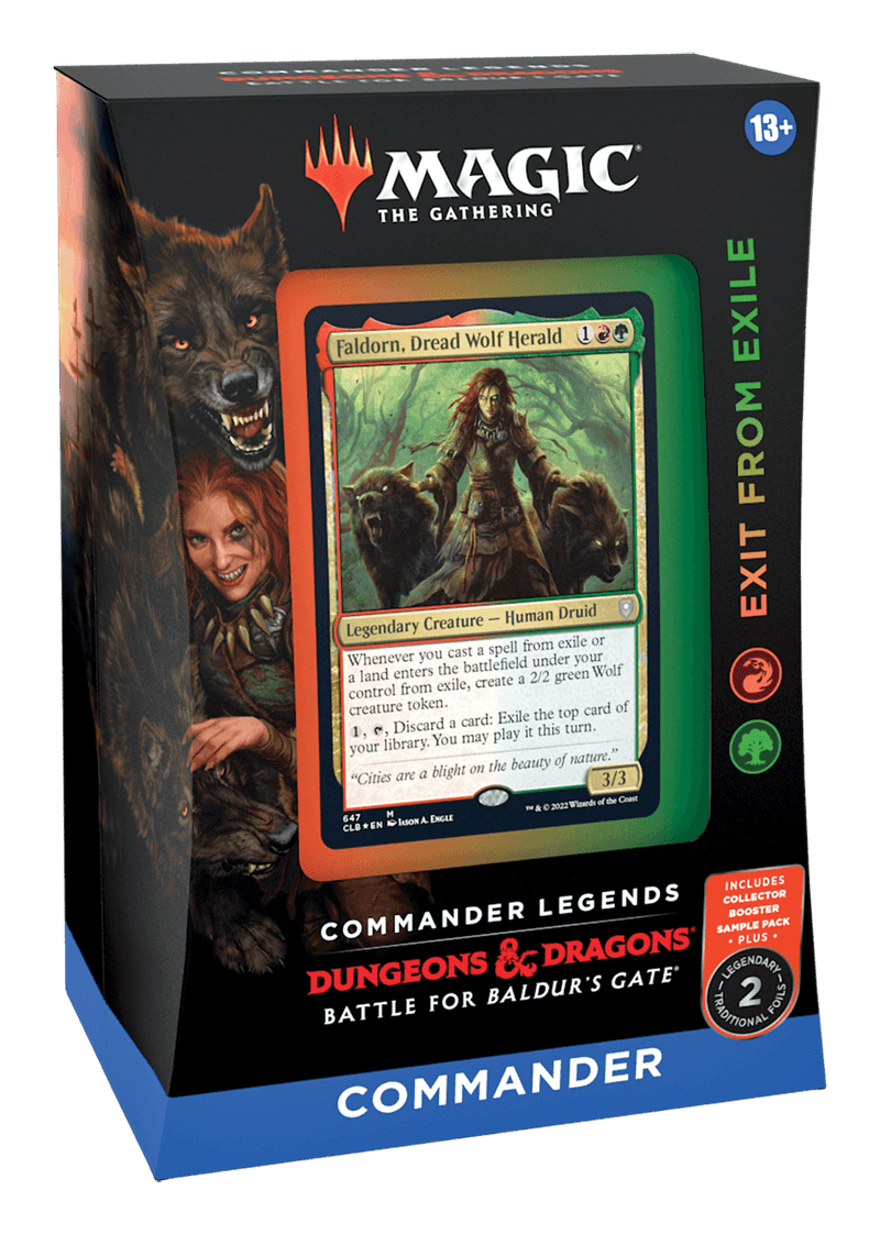 mtg commander deck d&d MTG D&D Battle for Baldur's Gate Commander Deck