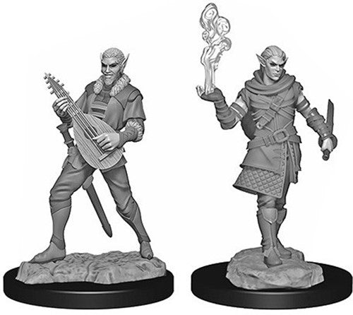 Critical Role Unpainted Miniatures: Pallid Elf Rogue and Bard Male