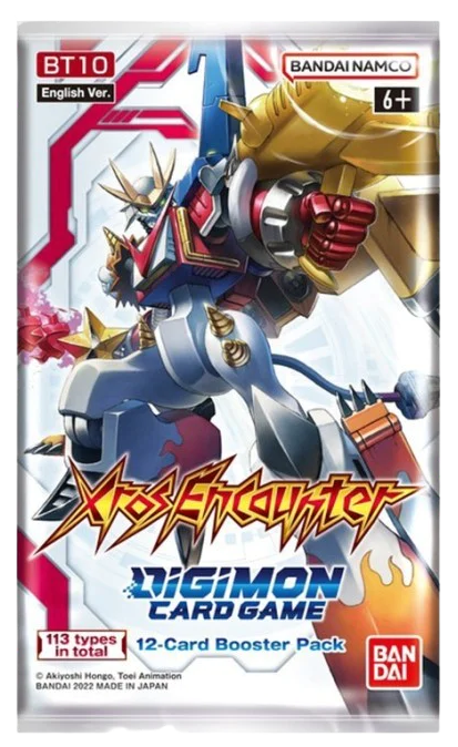 Digimon kartaška igra Xros Encounter BT10 Booster Pack (12 karata)