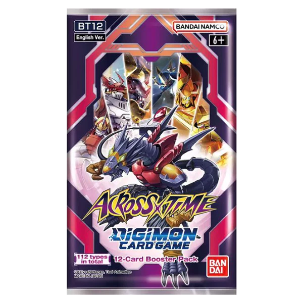 Digimon Card Game Across Time BT12 Booster Pack (12 cards)