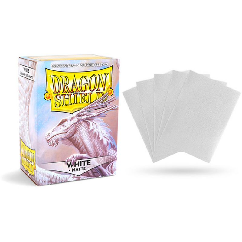 Dragon Shield Matte Standard Size Sleeves White (100pcs)