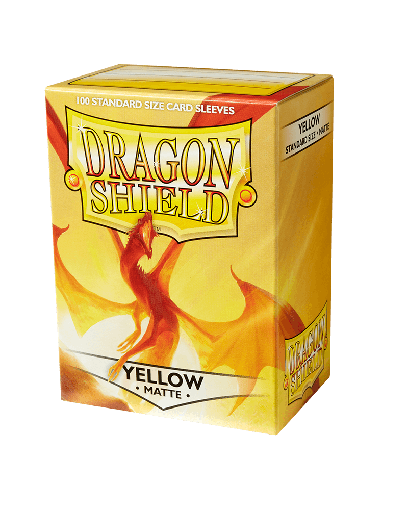 Dragon Shield Matte Standard Size Sleeves Yellow (100pcs)