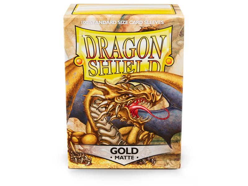 Dragon Shield Matte Standard Size Sleeves Gold (100pcs)