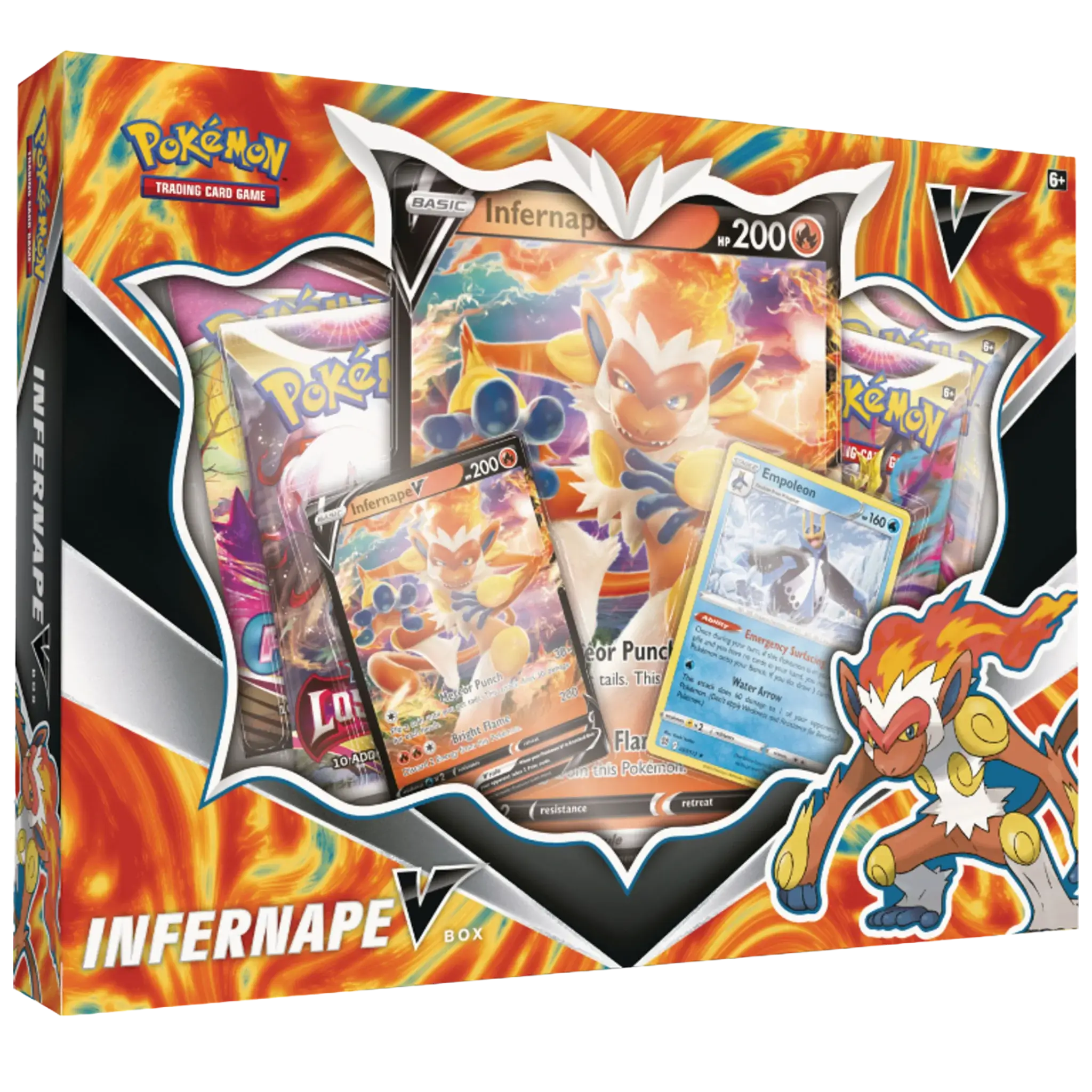 Pokemon TCG Infernape V Box | holo Empoleon and 4 packs