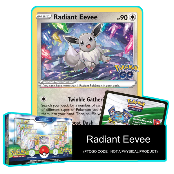 Pokemon TCG PoGo Radiant Eevee Collection Playmat Included