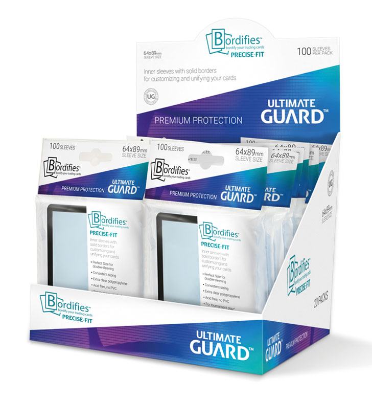 Ultimate Guard Bordifies Precise-Fit Sleeves Standard Size - 100pcs - black